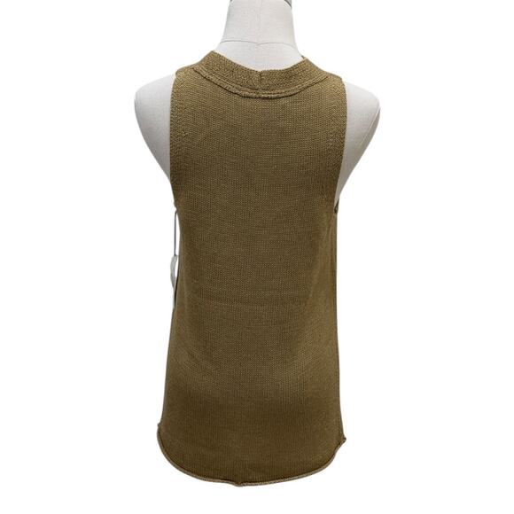 NWT Brochu Walker Ina Wrap Tank In Gold - Picture 7 of 7